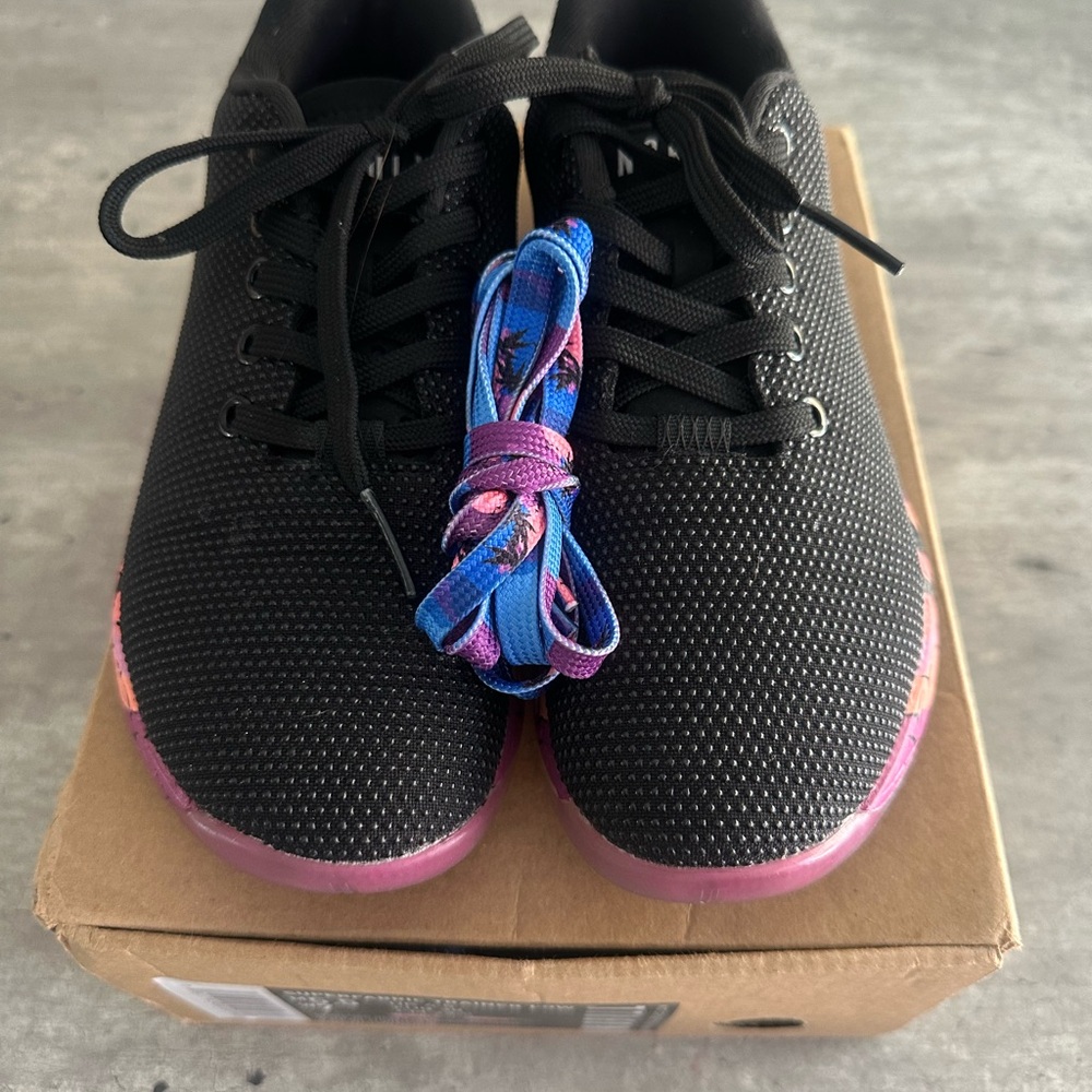 NOBULL Black Shoes with Purple and Blue Accents